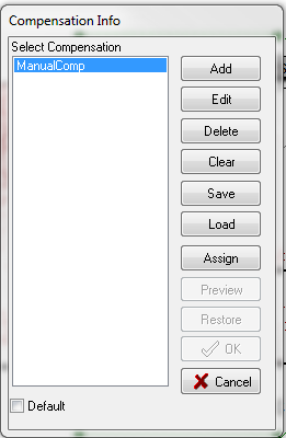 图T8.7  Compensation Info Dialog (补偿信息对话框)